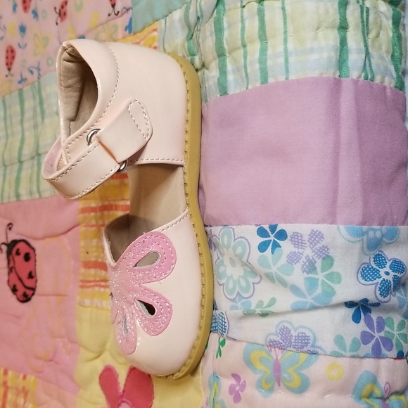 Livie & Luca Blush Pink Patent  Leather Petals W/pink Glitter Petals Size 9 - Picture 6 of 8